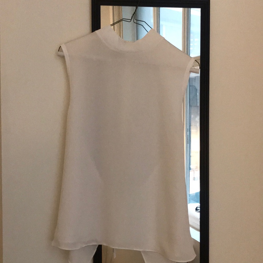 Vince Mock-neck White Tank